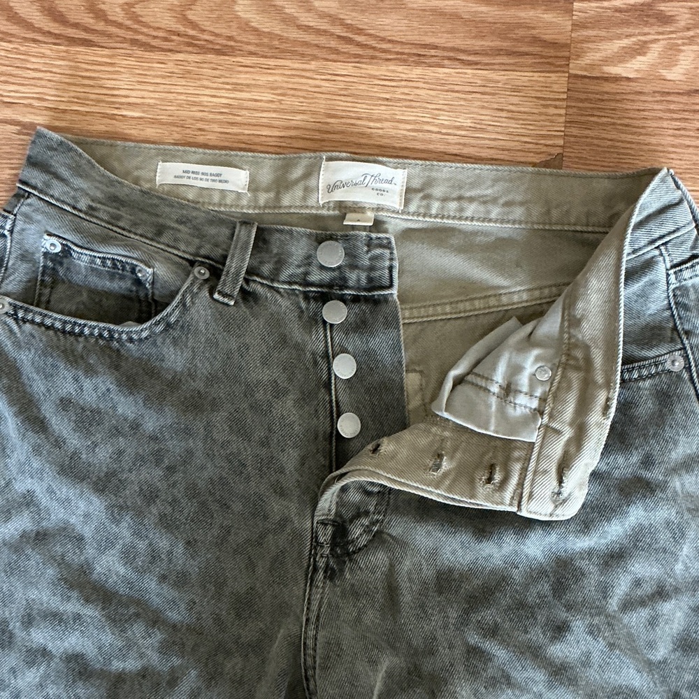 Universal Thread Green Patterned Denim - image 2